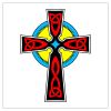 celtic color cross tattoo